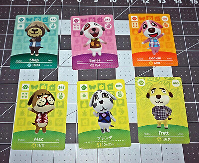 Animal Crossing Nintendo Amiibo Cards Series 1-5 DOG Villagers Lot #3 | eBay