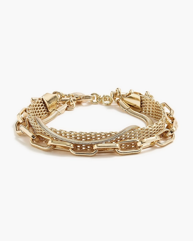 Triple-chain bracelet