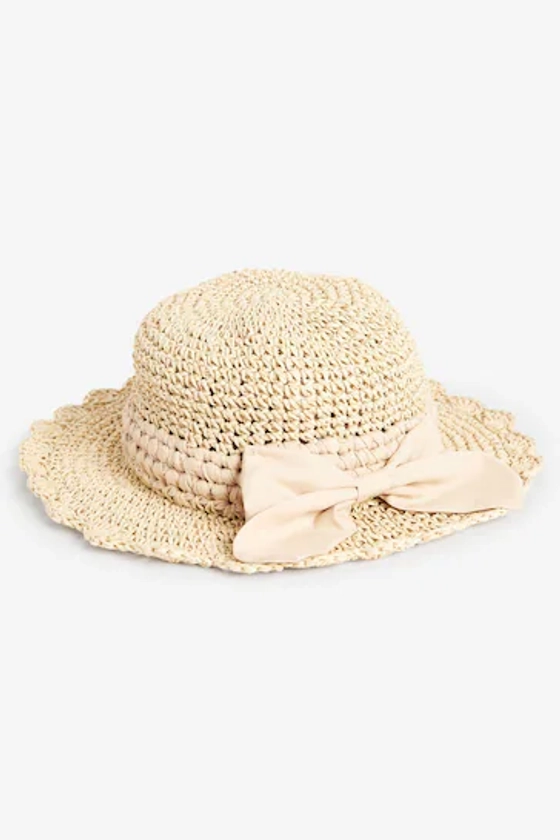 Buy Natural Scalloped Edge Straw Hat (1-10yrs) from the Next UK online shop