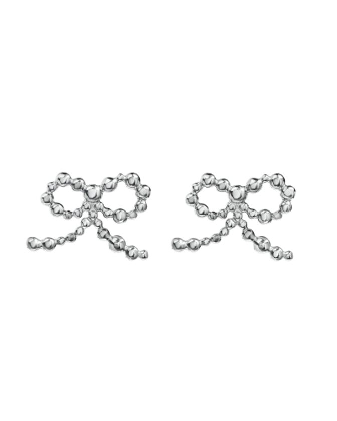 Kokardka earrings silver