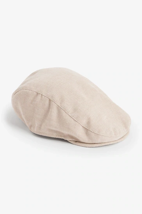 Beige Baby Flat Cap (0mths-2yrs)