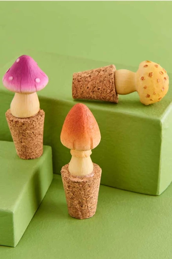 Mushroom Wine Stopper Set