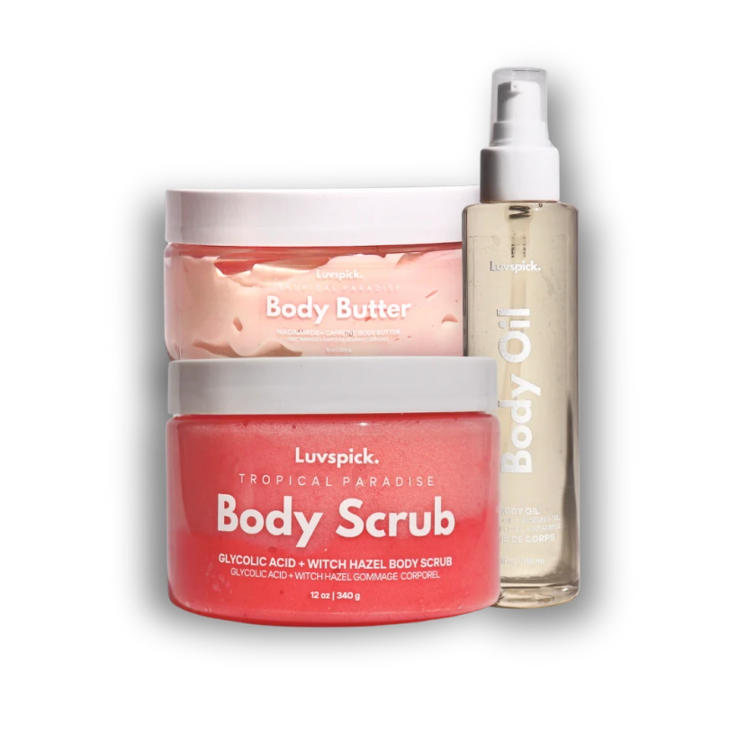 Whipped Niacinamide Body butter And Glycolic Acid Body Scrub Bodycare Bundle - Watermelon Scented