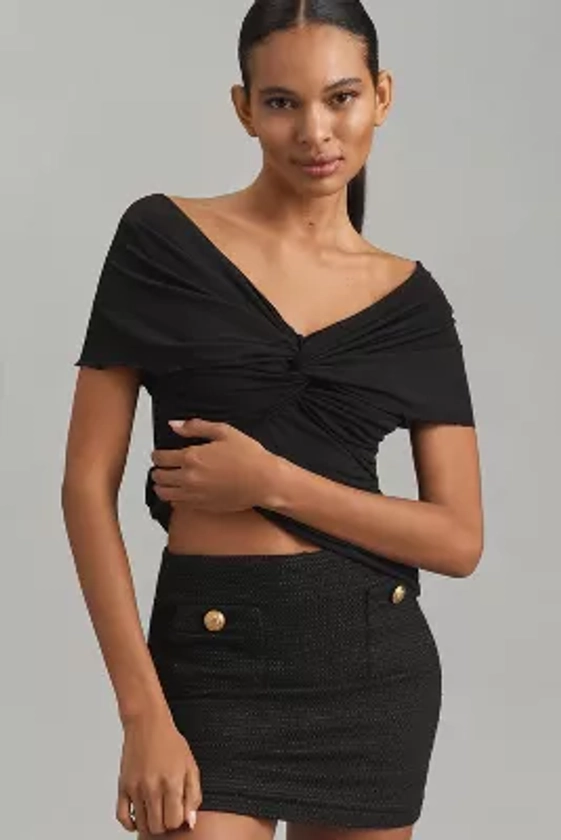 By Anthropologie Gathered Off-The-Shoulder Top