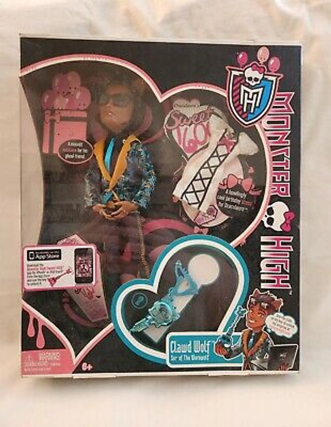 Monster High Doll Clawd Wolf Sweet 1600 - 2011 NIB