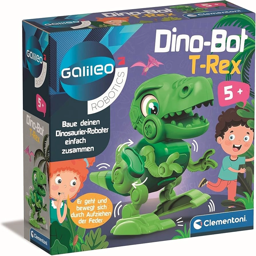 Clementoni Galileo Robotics DinoBot T-Rex - Dinosaurier Modellbausatz, Spielzeug Roboter für Kinder ab 5 Jahren, 59324