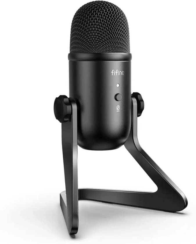 Amazon.com: FIFINE USB Podcast Microphone for Recording Streaming, Condenser Computer Gaming Mic for PC Mac, Headphone Output&Volume Control, Mic Gain Control, Mute Button for Vocal, YouTube (K678) : Electronics