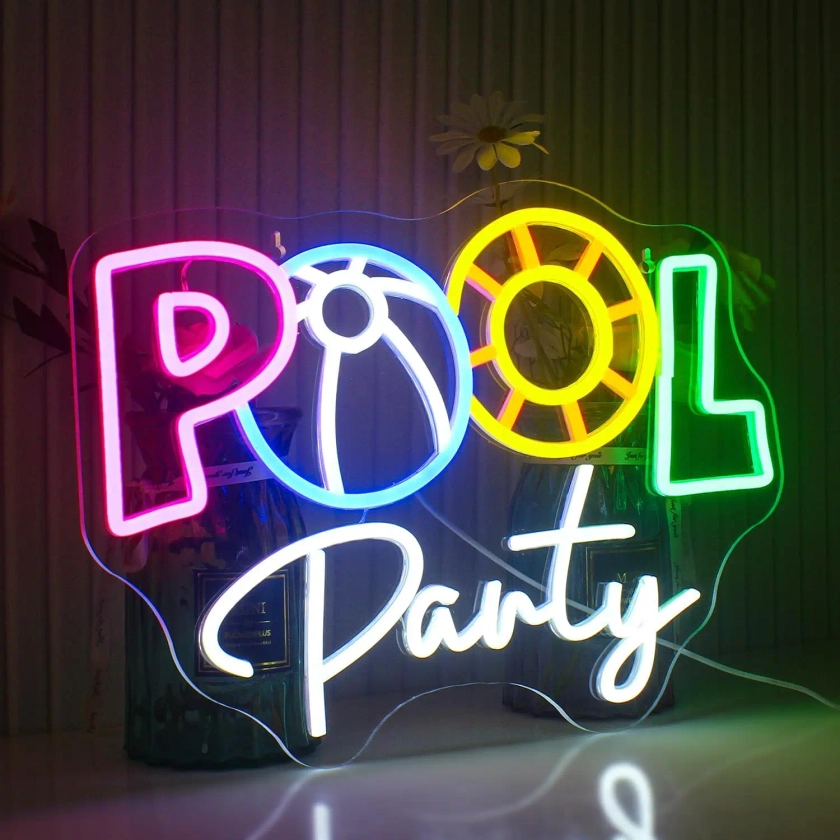 Neon Pool Party - La Boutique du Néon