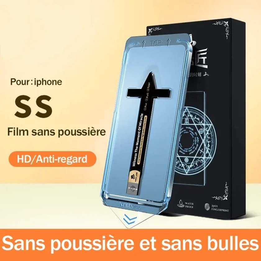 🔥 DERNIER JOUR DE VENTE – 49 % DE RABAIS 🔥 iPhone 📱 Film de protection Invisible Artifact – sans poussière et sans bulles - Anti-regard (avec protection à 28 degrés) / iPhone13 Pro Max