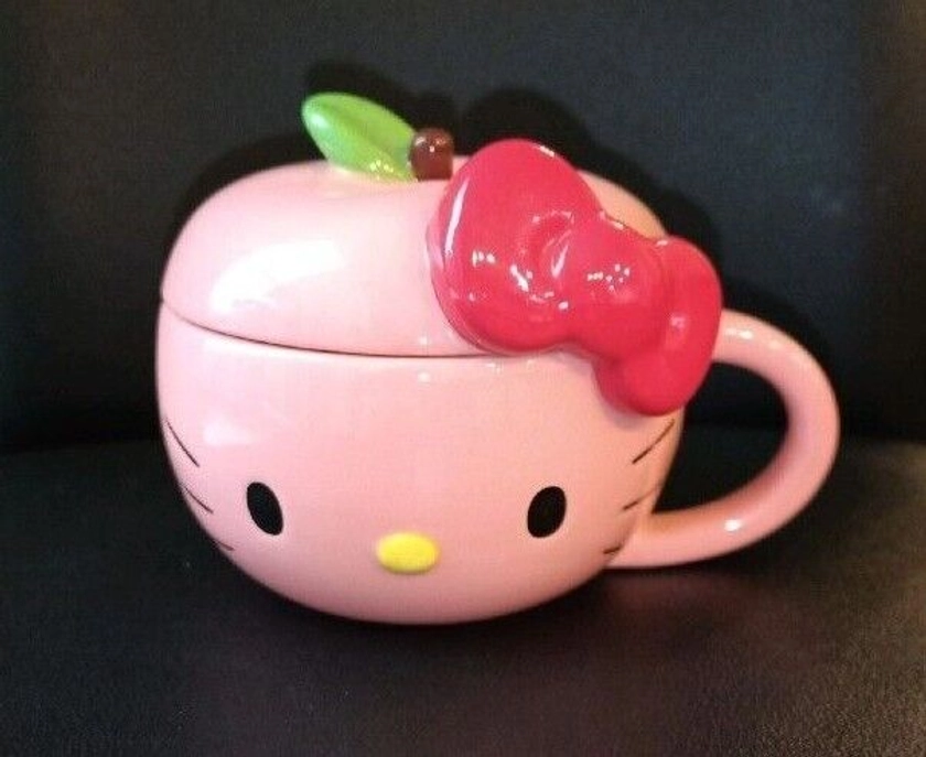 Pre-owned Sanrio Hello Kitty Face Mug Cup Apple Kitty Kawaii NO BOX Japan