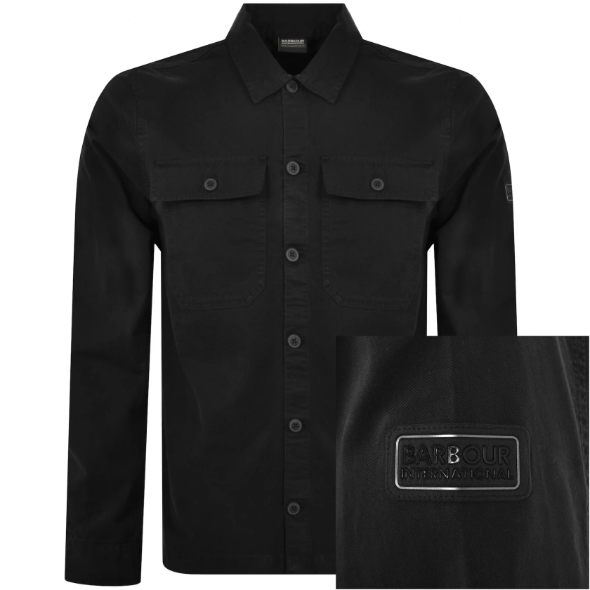 Barbour International Arlo Overshirt Black | Mainline Menswear 