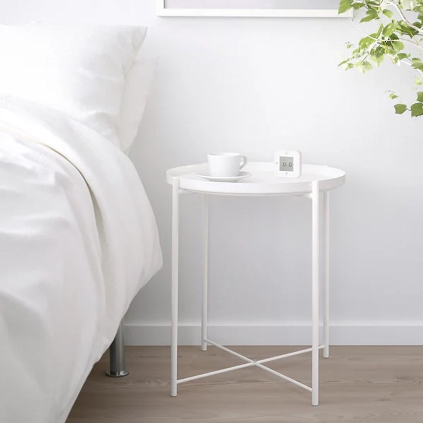 GLADOM Table/plateau, blanc, 45x53 cm - IKEA