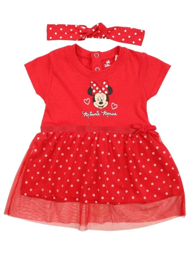 Disney - Robe bébé fille imprimé Minnie en coton