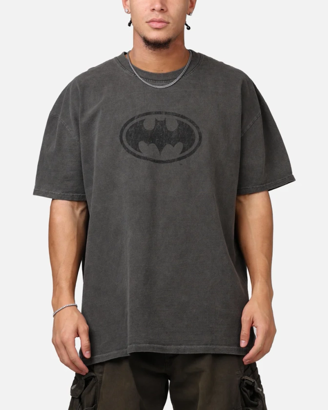 Goat Crew X DC Batman Batman Logos Heavyweight T-Shirt Black Wash