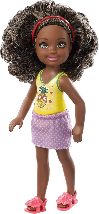Barbie Club Chelsea Doll, 6-inch, Curly Brunette Hair