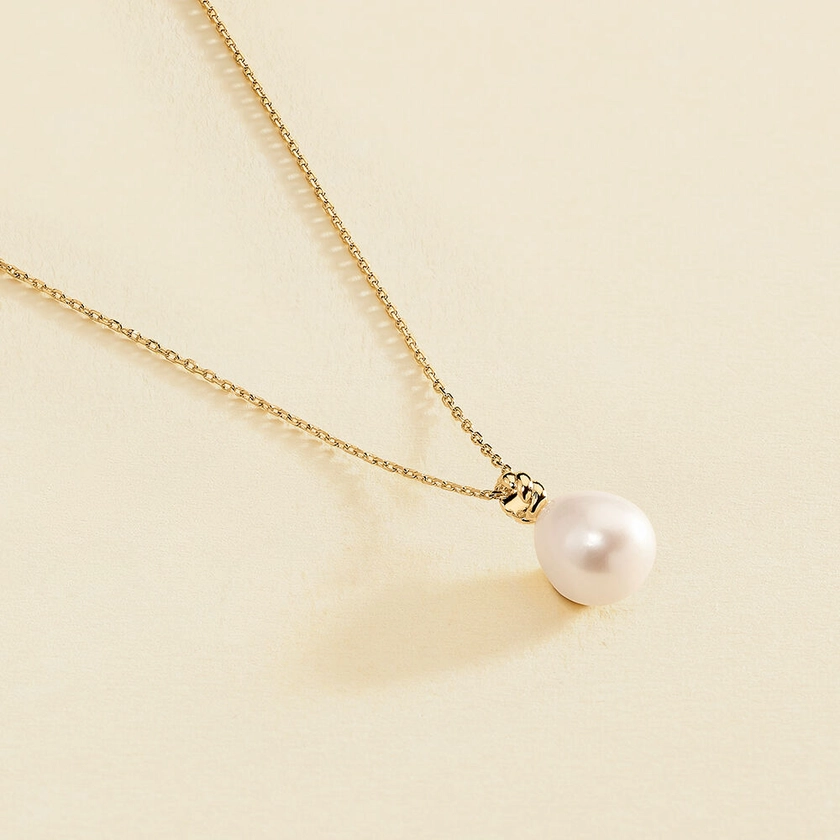 Collier mi-long MARGAUX - Perle / Doré