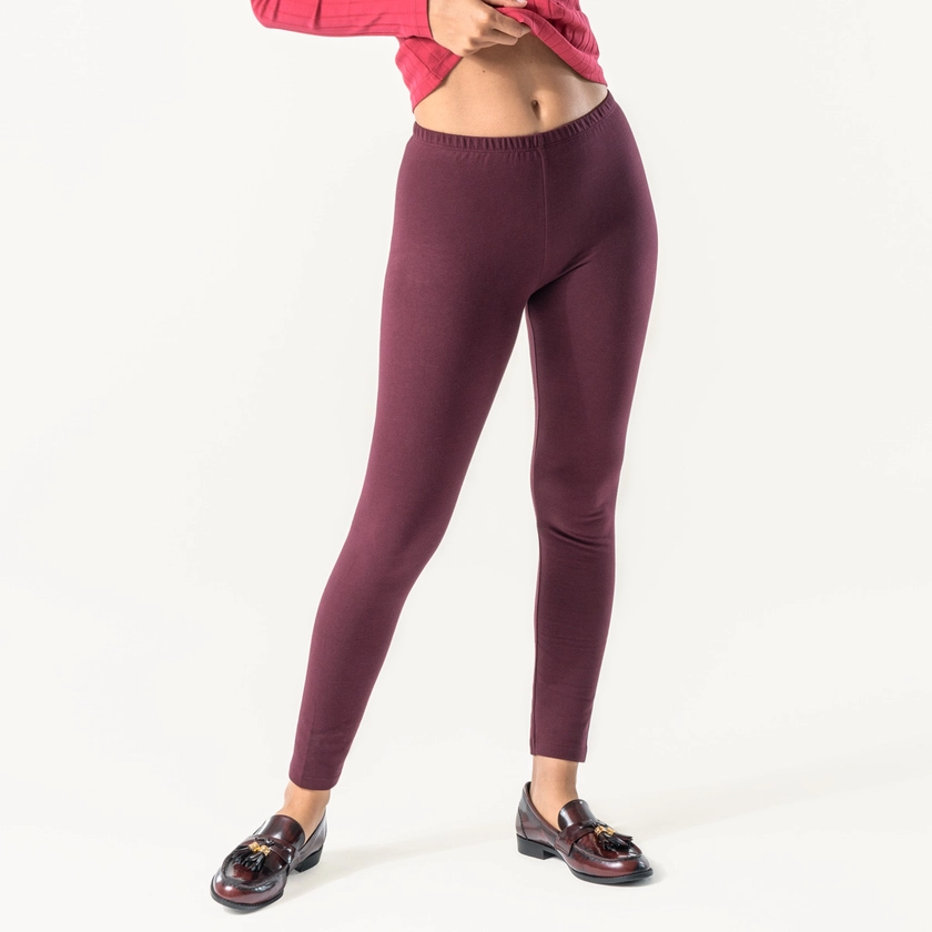 Damen Leggings Hella | Baumwolle (Bio) | Burgundy | LIVING CRAFTS