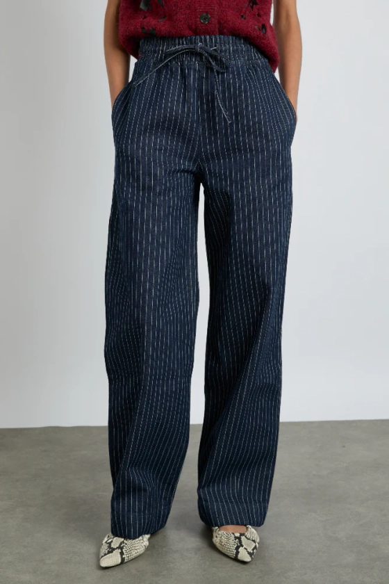 rafe jeans - navy pin stripe