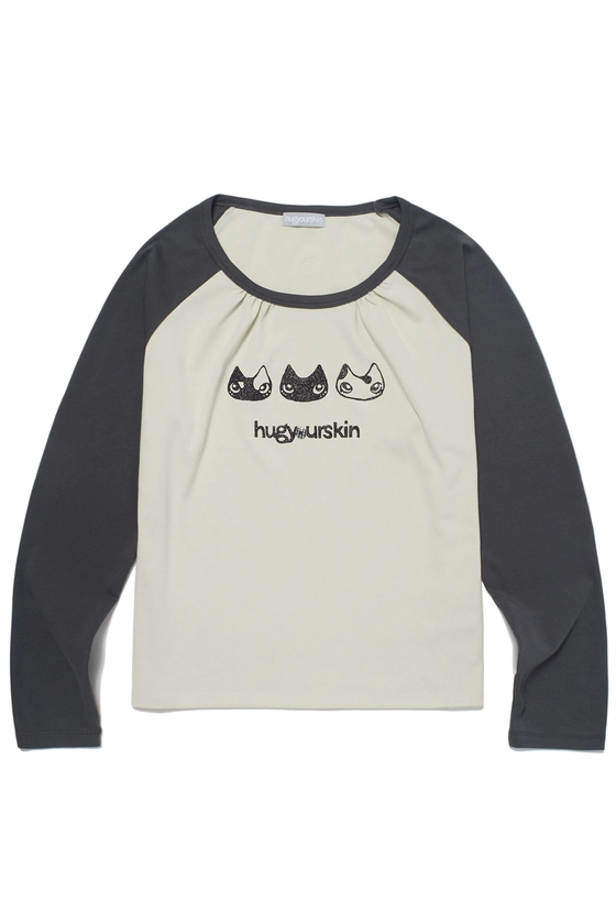 Hugging raglan T (Cream) - hug your skin