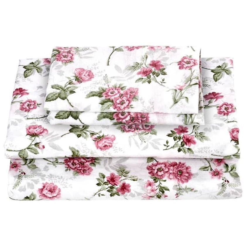 Ashley Cooper™ Westin Rose Flannel Sheet Set - Boscov's