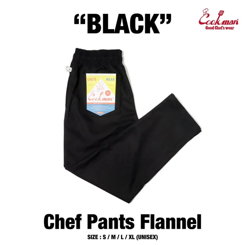 Cookman Chef Pants - Flannel : Black