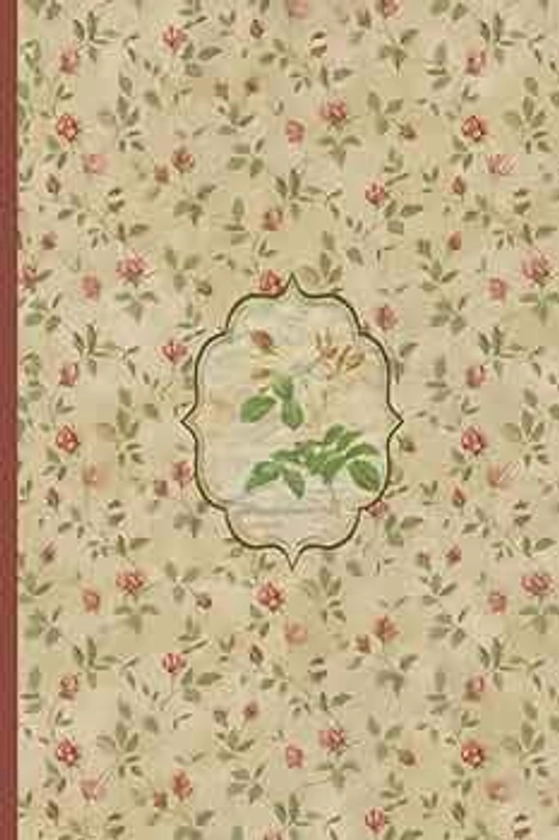 Aesthetic Vintage Floral Journal: Aesthetic, Coquette, Vintage Old School Lined Notebook 6"x9", Lined/Ruled Cream Pages