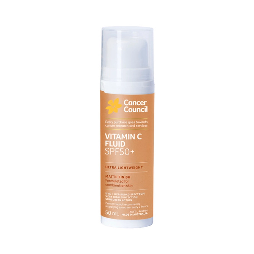 Buy Cancer Council Vitamin C Fluid SPF50+ 50mL | Coles