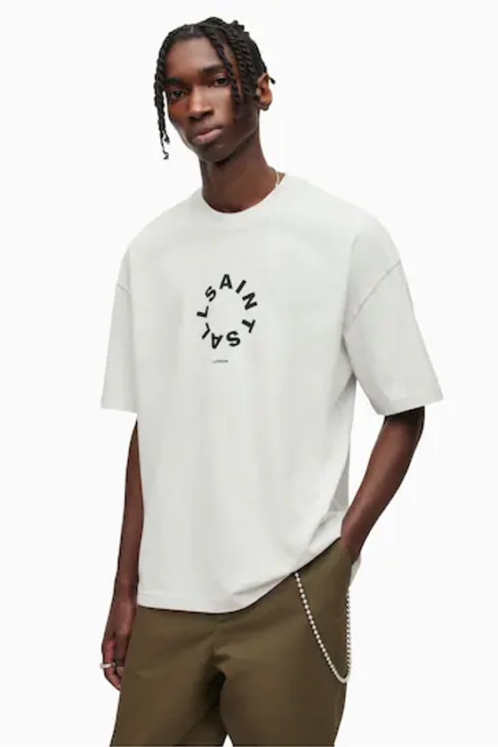 Buy AllSaints Grey Tierra Short Sleeve Crew T-Shirt from the Next UK online shop