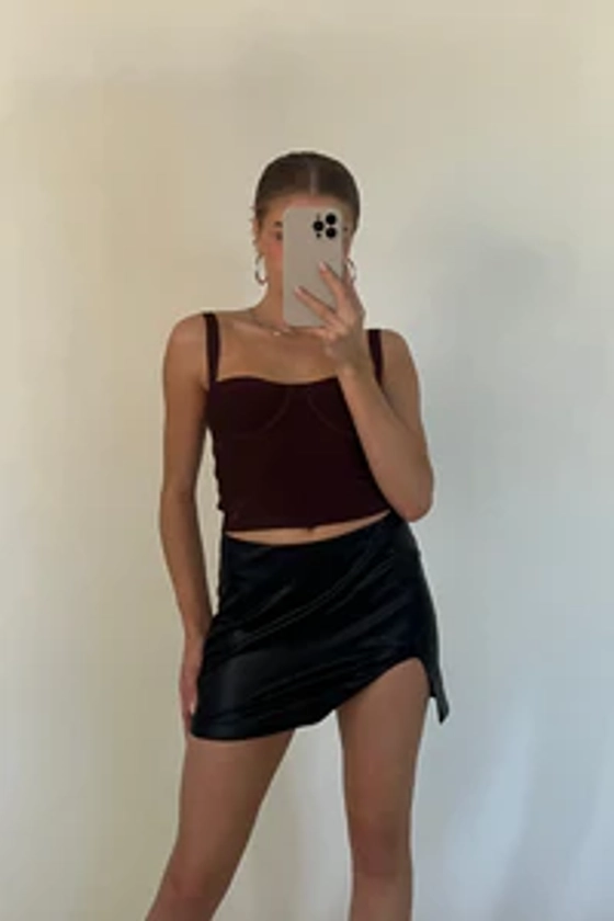 Ashtyn Faux Leather Mini Skirt