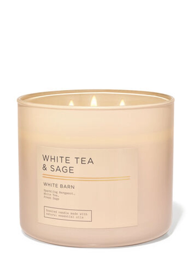 White Barn White Tea & Sage 3-Wick Candle