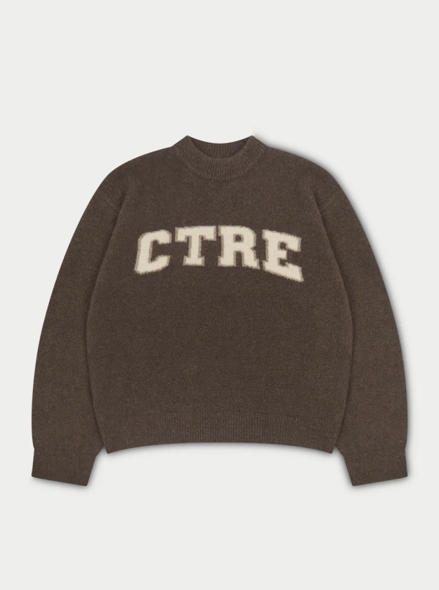 CTRE KNITTED SWEATSHIRT - BROWN