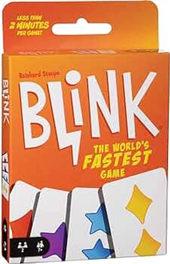 Mattel Games Reinhard Staupe's Blink Family Card Game, Travel-Friendly, with 60 Cards and Instructions, Great for 7 Year Olds and Up