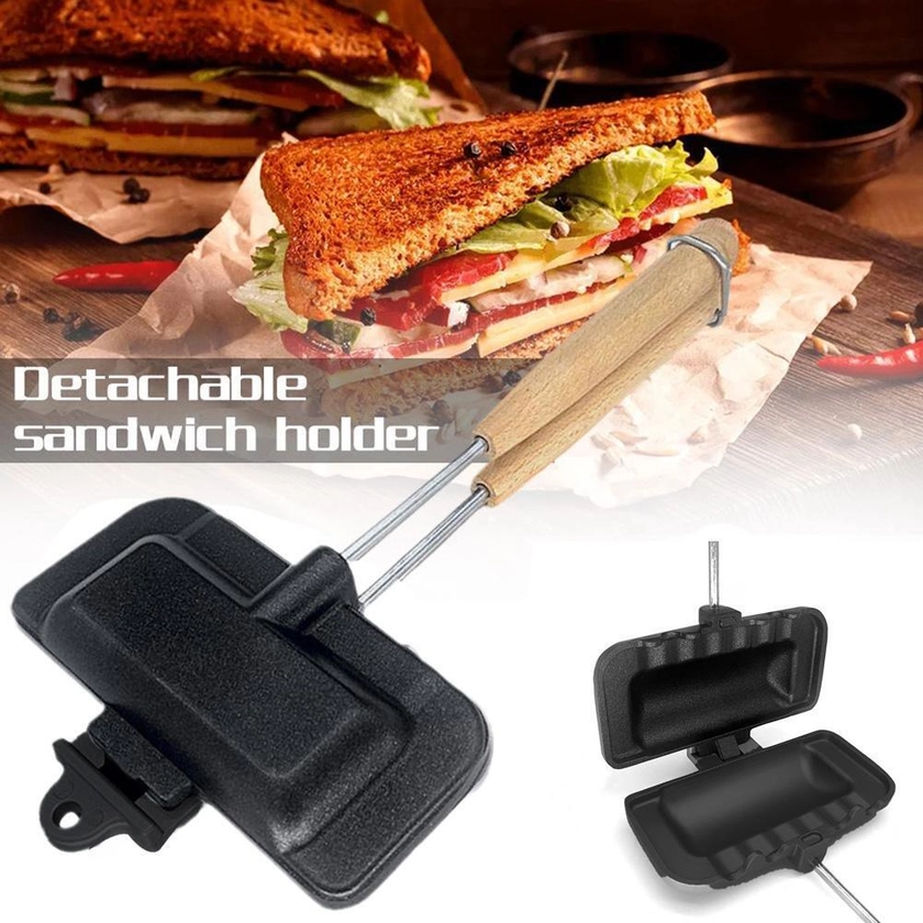 Non-Stick Sandwich Maker Foldable Grill Double-Sided Pan. Frying 202;