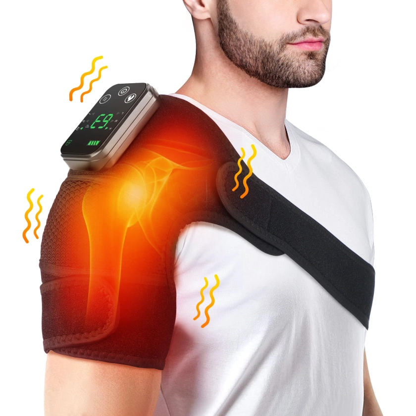 Electric Heating Shoulder Pad 3 IN 1 Knee Vibration Massager Elbow Joint Support Shoulder Hot Compress Massage Muscle Relaxation - AliExpress