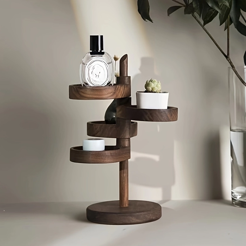 Wooden Rotating Organizer - Temu Canada