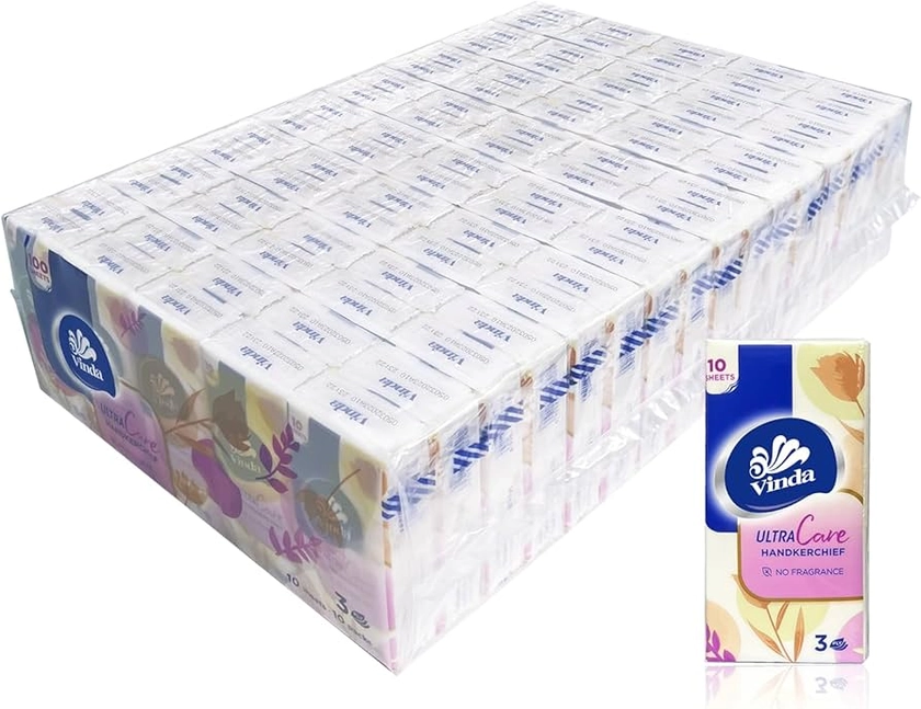 3-Ply Pocket Tissues, Travel-sized Tissue, Everyday Carry (80 Packs of 10 Tissues)