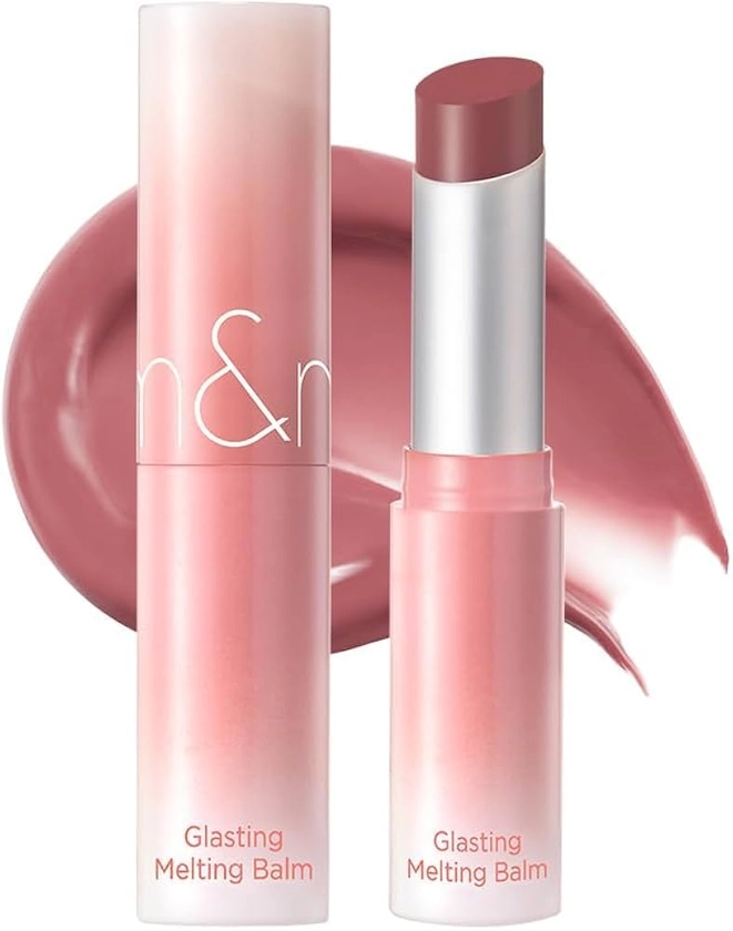 rom&nd Glasting Melting Balm (NEW) 6 ColorsㅣGlossy, Plumping Lips, Moisture, Translucent, Water Bomb, High Pigmented, Veganㅣ3.5g 0.12oz (12 Veiled Rose)