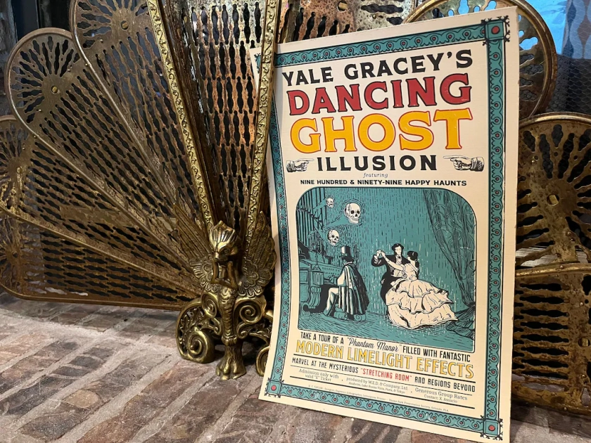 Yale Gracey's Dancing Ghost Illusion haunted Mansion Art Print - Etsy