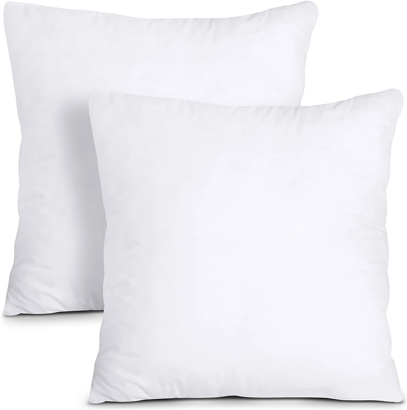 Amazon.com: Utopia Bedding Throw Pillows Insert (Pack of 2, White) - 18 x 18 Inches Bed and Couch Pillows - Indoor Decorative Pillows : Home & Kitchen