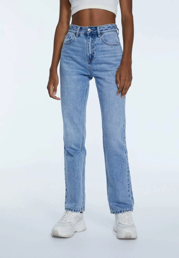 Stradivarius Jean droit - blue denim/denim bleu - ZALANDO.FR