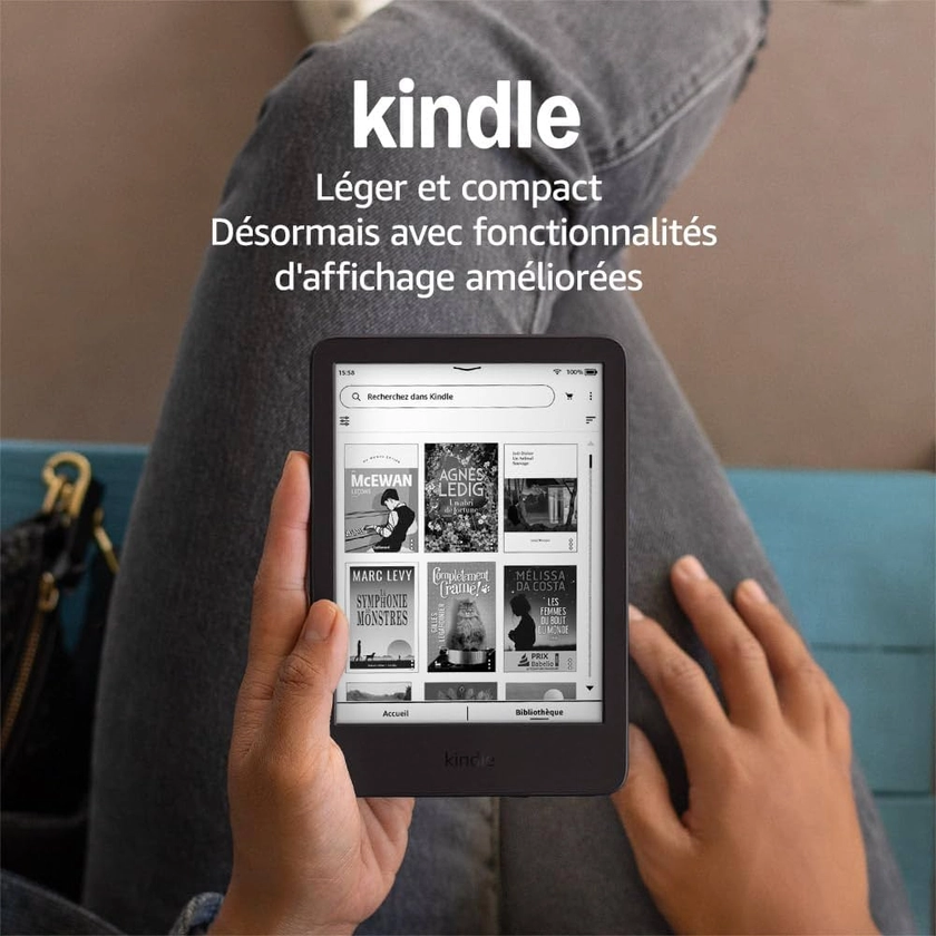 Nouvel Amazon Kindle (16 Go) | Le plus léger et compact, avec écran antireflets, changements de page plus rapides, éclairage avant réglable et longue autonomie | Avec publicités | Noir : Amazon.fr: Autres