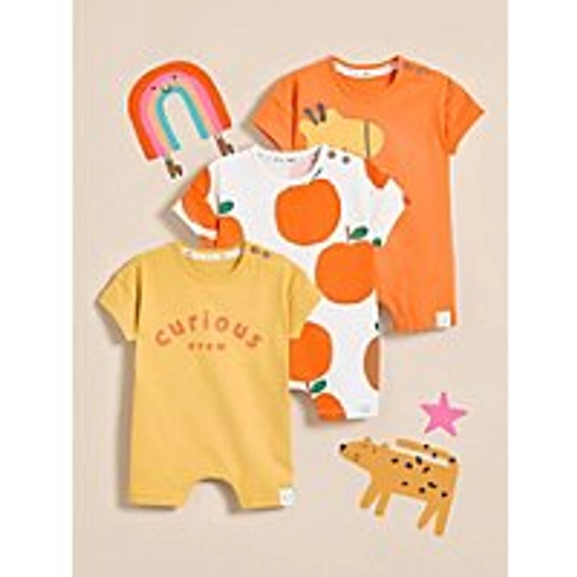 Little Angels Bright Curious Crew Rompers 3 Pack