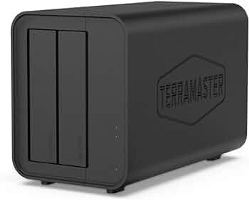 TERRAMASTER F2-212 NAS à 2 Baies - Quad Core Stockage Attaché au Réseau de Cloud Privé Personnel - avec des Solutions de Sauvegarde Riches (sans Disque)