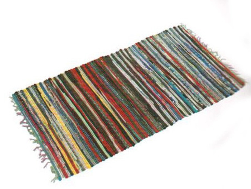 Multi Cotton Stripe Runner Rug