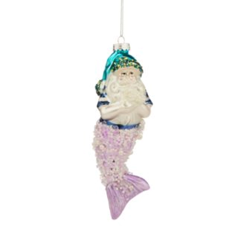 Bloomingdale's Glass Merman Santa Ornament - Exclusive | Bloomingdale's 