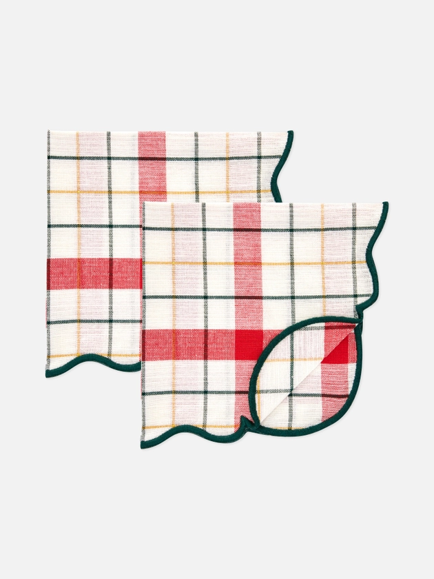 2pk Tartan Cloth Napkins