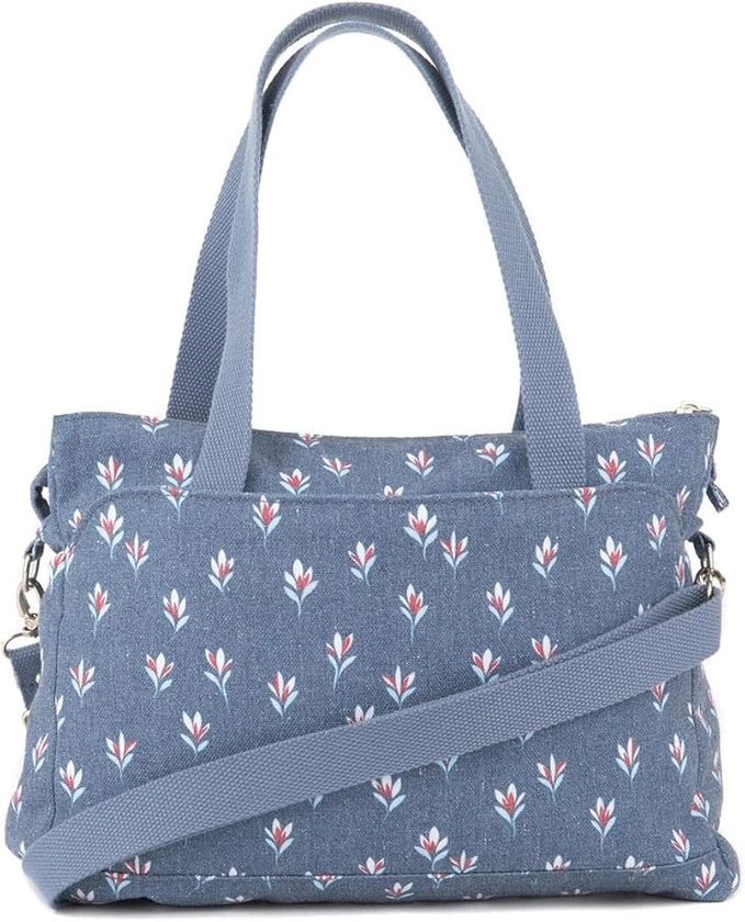 Lilley Carmen Womens Denim Blue Floral Bag - Size 1 UK - Multicolour: Amazon.co.uk: Fashion