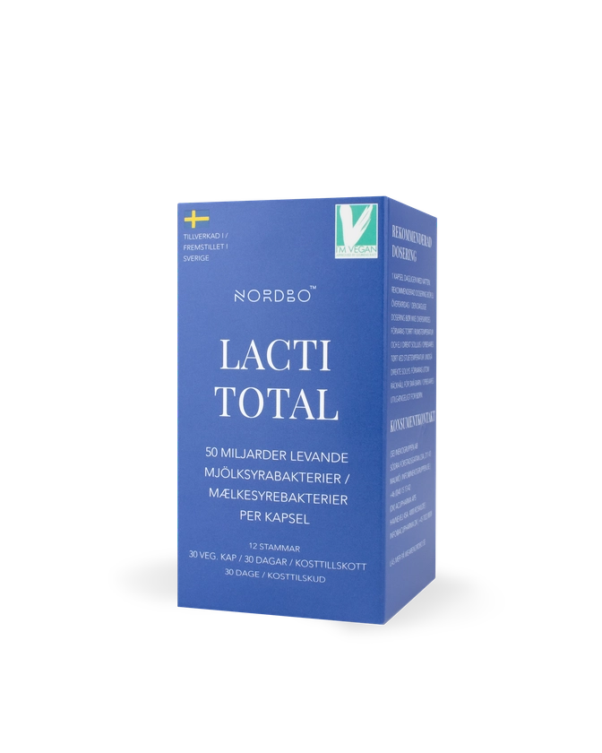 Nordbo LactiTotal 50 miljarder mjölksyrabakterier 30 kapslar