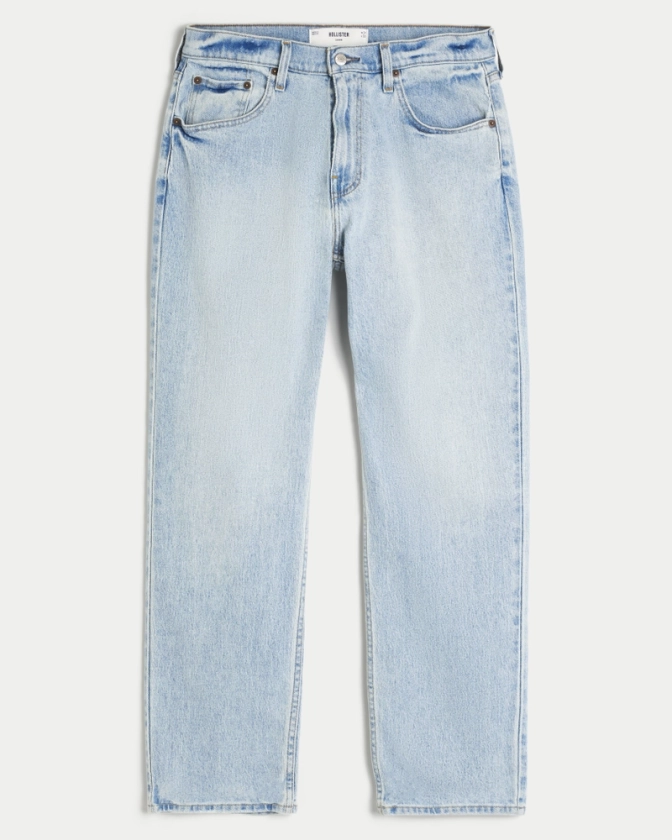 Men's Loose Medium Wash Carpenter Jeans | Men's Bottoms | HollisterCo.com