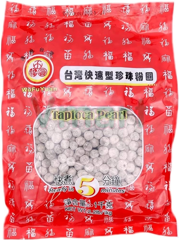 WuFuYuan Black Boba Tapioca Pearls 1kg (Boba Pearls (Pack of 1)) : Amazon.co.uk: Grocery